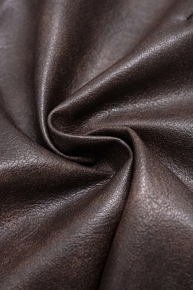 Faux Leather Pocket Belted Skirt - 4