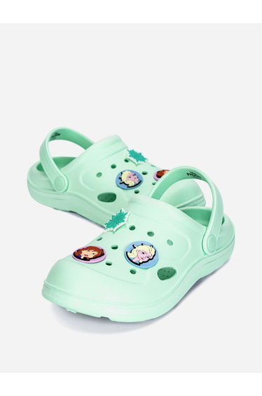 Frozen Appliques Details Clogs with Backstrap