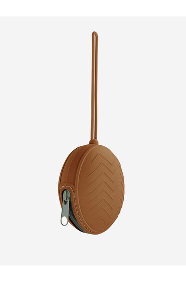 Silicone Pacifier Round Case in Brown