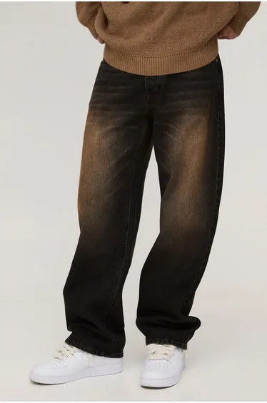 Relaxed Fit Vintage Washed Jeans