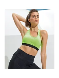 TriDri Womens/Ladies Performance Sports Bra (Medium Impact) - Lightning Green