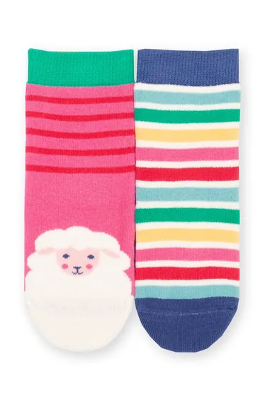 Baa Baa Grippy Socks Azalea