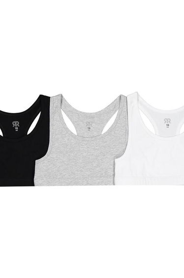 Pack of 3 Bralettes in Plain Cotton