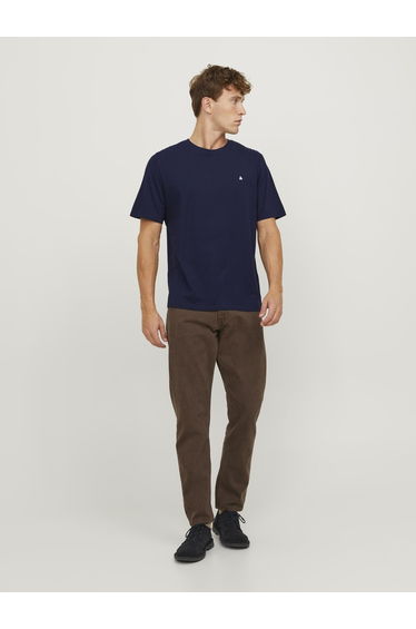 Solid Crew Neck T-Shirt with Logo Detail
