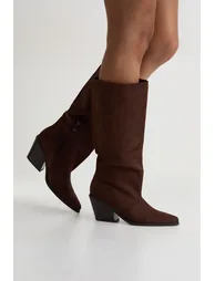 Column Western Cowboy Boots - chocolate - 1