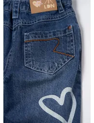 Kendal Heart Print Mom Fit Jeans - 5