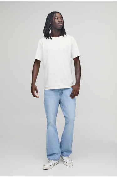 Basic Flared Fit Jeans - light blue