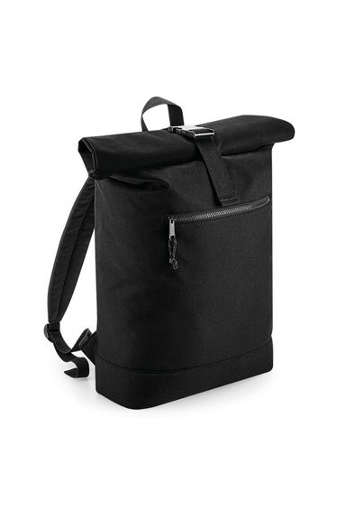 Bagbase Roll Top Recycled Backpack - Black