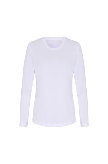 TriDri Womens/Ladies Long Sleeve Performance T-Shirt - White