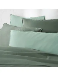 شرشف سرير بقطن مغسول سادة - 3