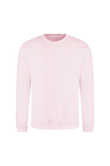 AWDis Just Hoods AWDis Unisex Crew Neck Plain Sweatshirt (280 GSM) - Baby Pink