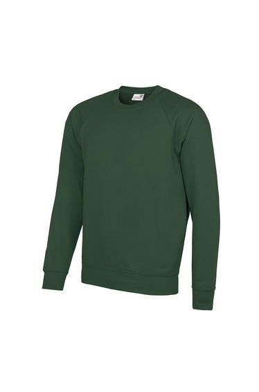 AWDis Academy Mens Crew Neck Raglan Sweatshirt - Green