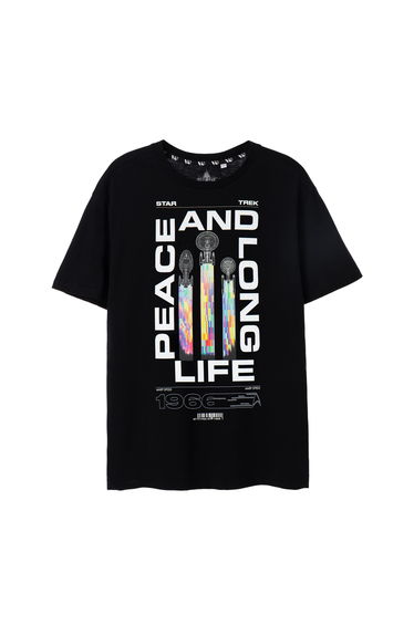 Star Trek Mens Peace And Long Life T-Shirt - Black