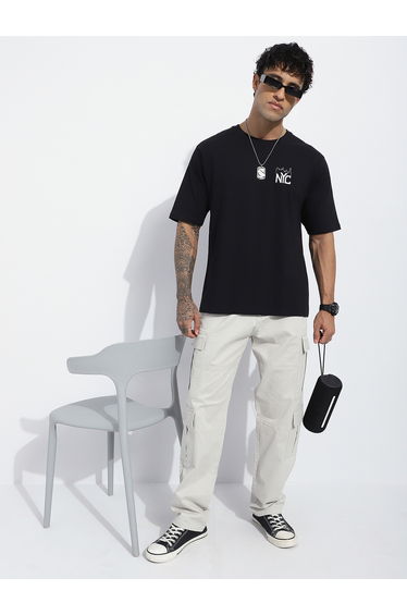 Men Oversized Short Sleeve Printed T-Shirt