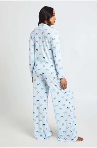 بيجامة بوهو باللون الأزرق - للحوامل