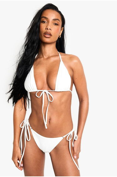 Swimwear Essentials Tie Side Brief - white