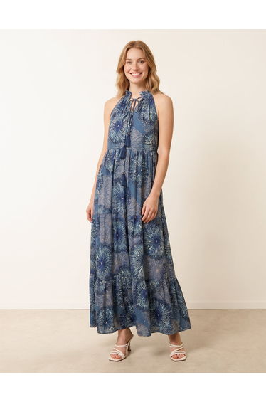 Tiered Tie Front Dress