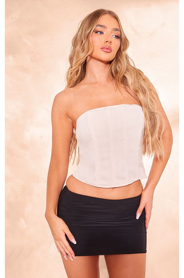 Peach Zip Up Corset