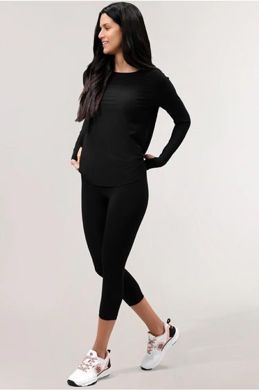 Sculpting Compression Crop Legging - CORE BLACK