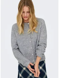 Crew Neck Buttoned Cardigan - 1