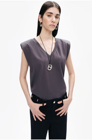 V-Neck Padded T-Shirt