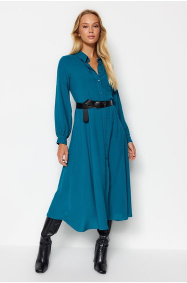 Oil Woven Woven Dress