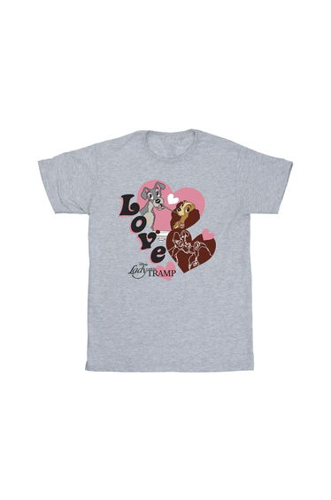 Lady And The Tramp Boys Spaghetti Love T-Shirt - Sport Grey