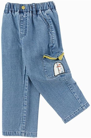 Boys' Denim Pants With Side Flap Pocket