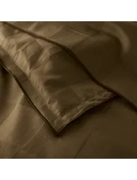 Victor Checked 100% Washed Cotton Satin 300 Thread Count Flat Sheet - 5