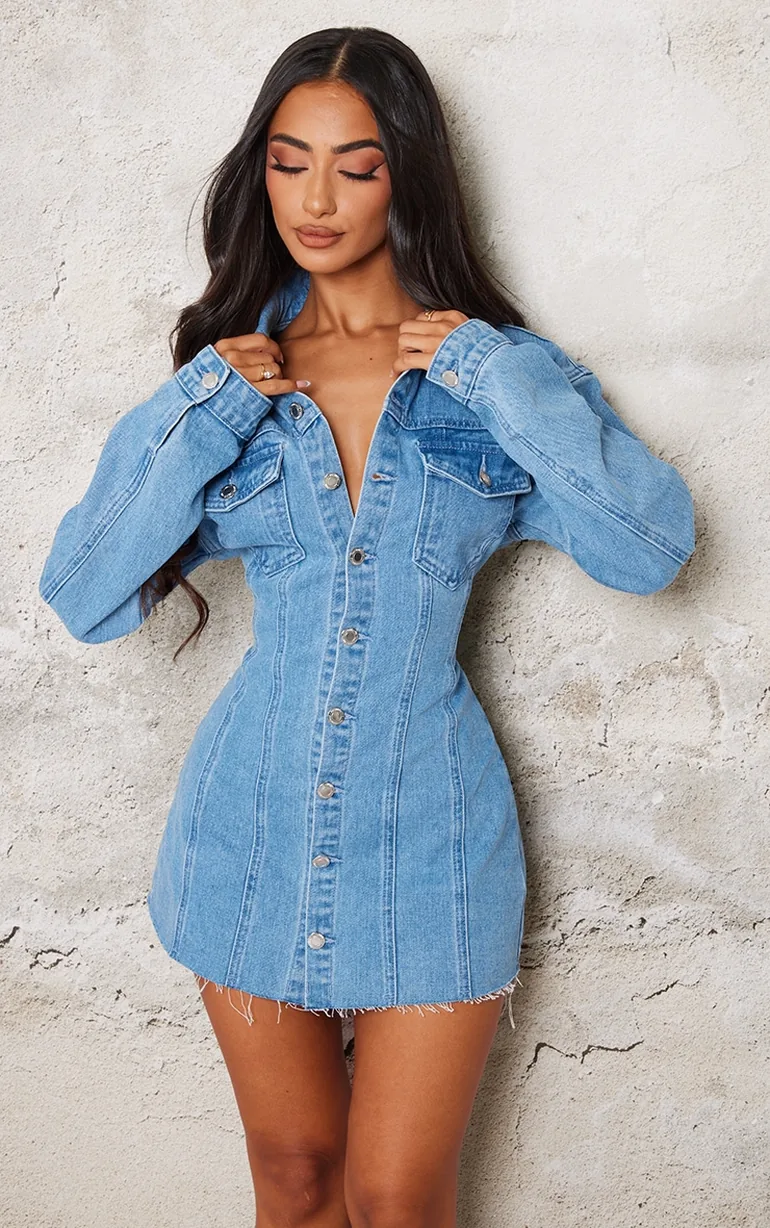 slim fit dress slacks Short Homecoming Dress with Long Lace Sleeves Light Blue / Large main image 1