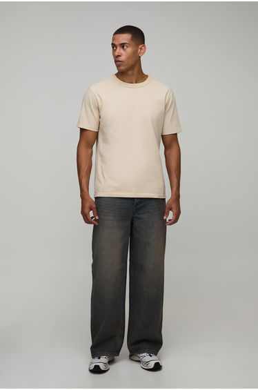 Baggy Tinted Jeans - light brown