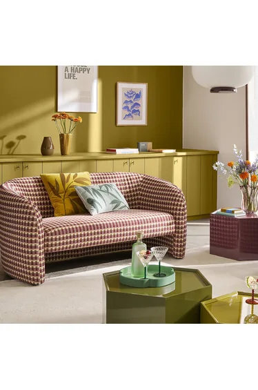 Niara Square Cushion Cover in Embroidered Cotton Velour