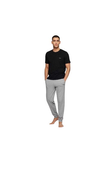 Boss Mens Mixmatch Crew Neck Short-Sleeved T-Shirt - Black