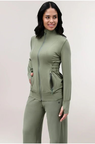 Flow Active Jacket - CORE MUSK GREEN