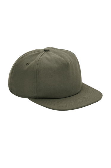 Beechfield 5 Panel Organic Cotton Cap - Olive Green