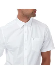 Men's Farah Drayton Short Sleeve Shirt in White - 2