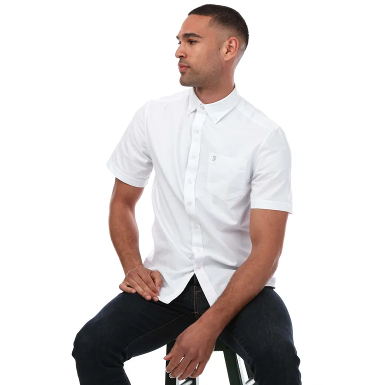 Men's Farah Drayton Short Sleeve Shirt in White - 3