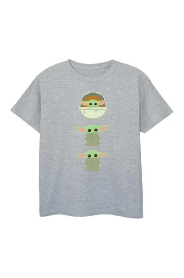 Star Wars: The Mandalorian Boys The Child Posing T-Shirt - Sports Grey