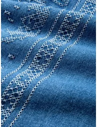 فستان فيمي9 قميص جينز أزرق ميدي على شكل حرف A - 3