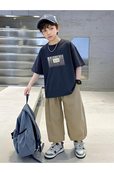Boys Back Graphic Print T-Shirt and Pants Set