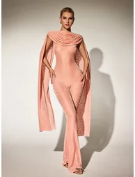 Burdette Leopard Draped Jumpsuit