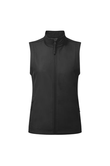 Premier Womens/Ladies Windchecker Recycled Printable Gilet - Black