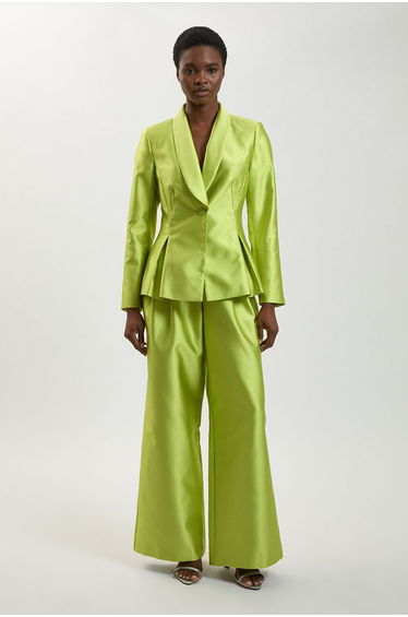 Structured Satin Tailored Trouser