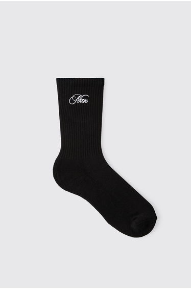 3 Pack MAN Script Embroidered Socks - black