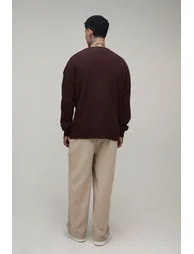 Tall Relaxed Rib Knitted Cardigan - brown - 1