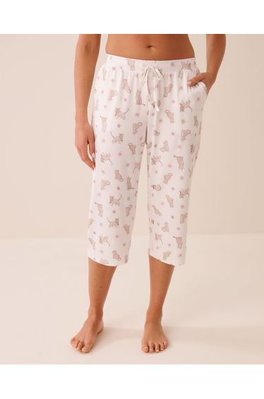 Bengal Cat Print Super Soft Pajama Capris