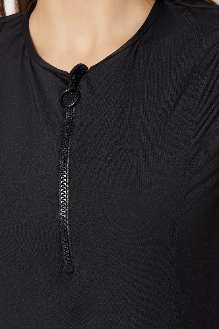 Swimsuit - Black - Plain - 3