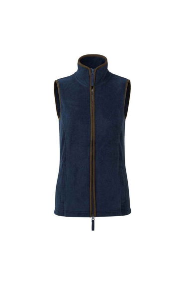 Premier Womens/Ladies Artisan Fleece Gilet - Navy/Brown
