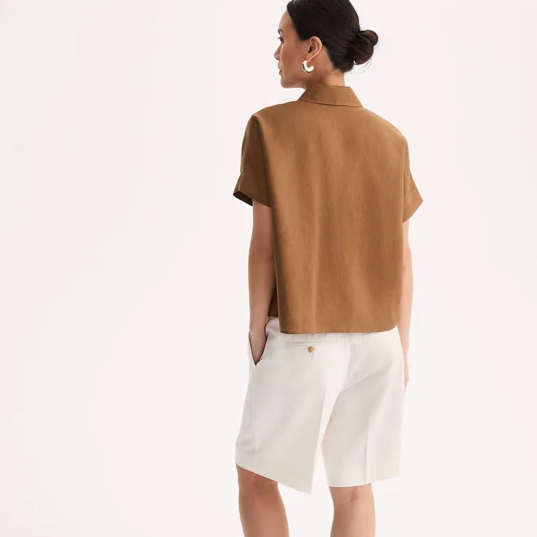 Linen Short Sleeve Shirt - 4