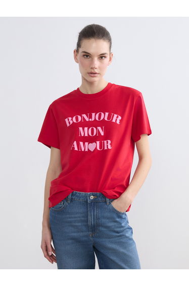 Crew Neck Printed Women's T-Shirt